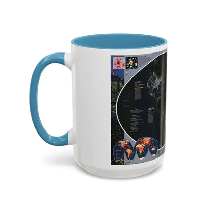 World Map - Population and Resources (1998) (Map) Accent Coffee Mug - Go Mug Yourself