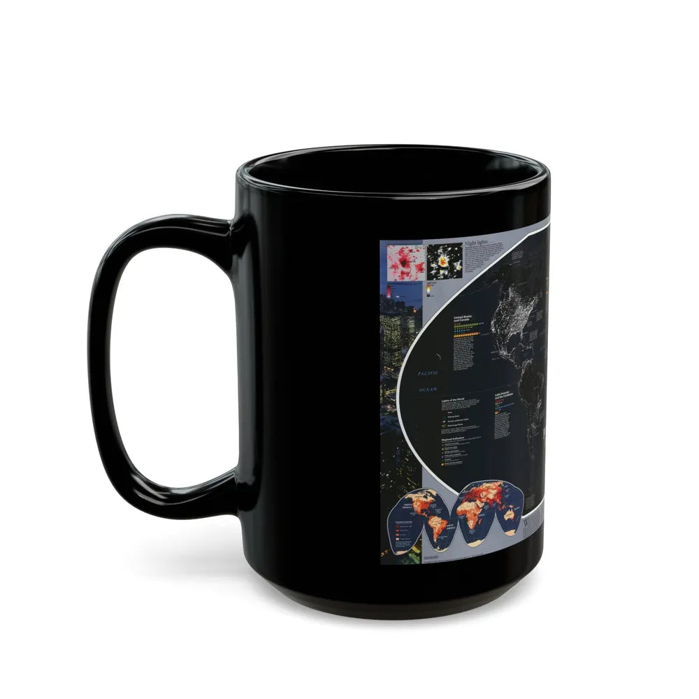 World Map - Population and Resources (1998) (Map) Black Coffee Mug-Go Mug Yourself