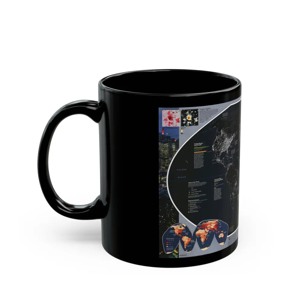 World Map - Population and Resources (1998) (Map) Black Coffee Mug-Go Mug Yourself