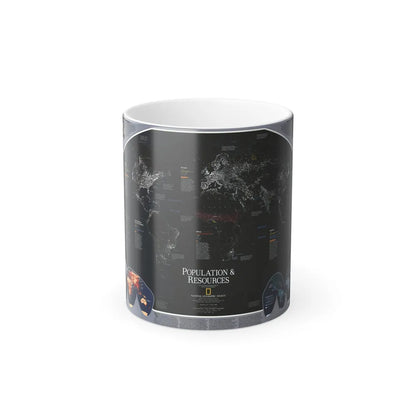 World Map - Population and Resources (1998) (Map) Color Changing Mug 11oz-Go Mug Yourself