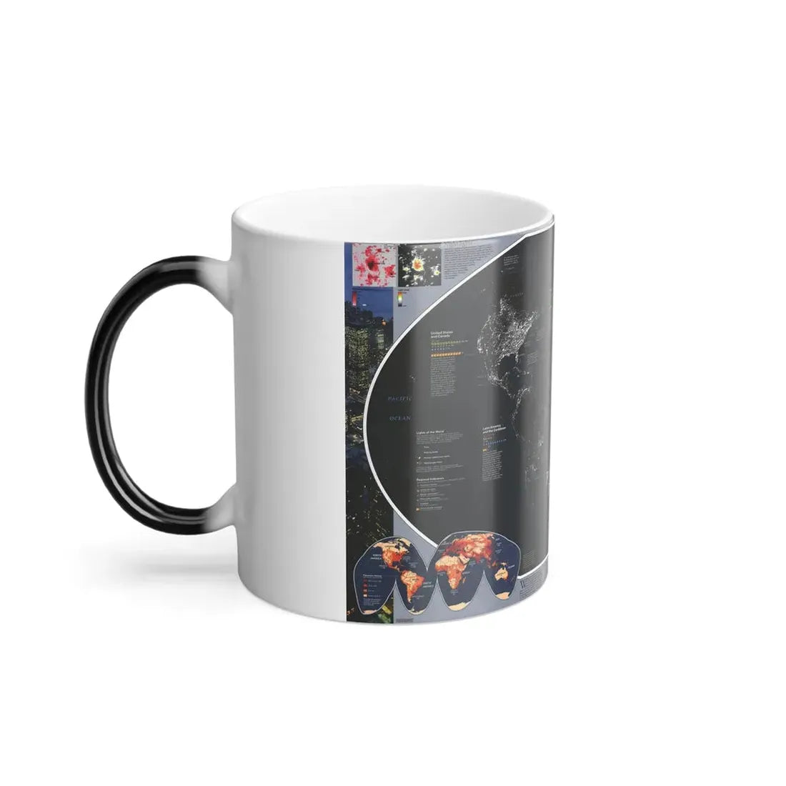 World Map - Population and Resources (1998) (Map) Color Changing Mug 11oz - Go Mug Yourself