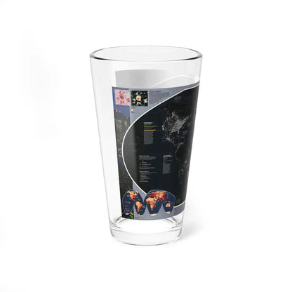 World Map - Population and Resources (1998) (Map) Pint Glass 16oz - Go Mug Yourself
