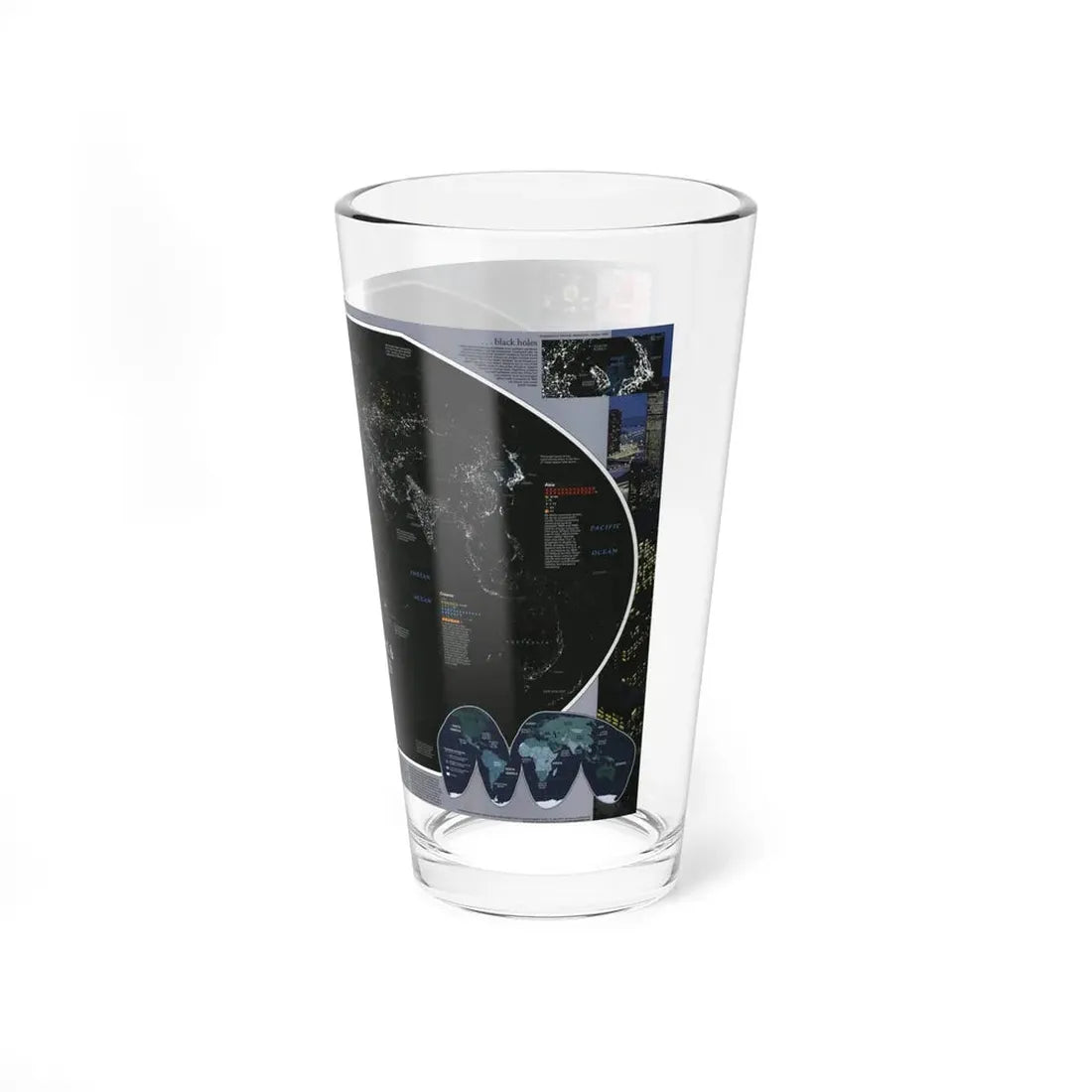 World Map - Population and Resources (1998) (Map) Pint Glass 16oz - Go Mug Yourself