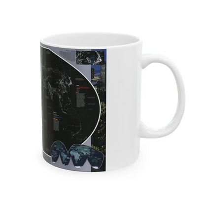 World Map - Population and Resources (1998) (Map) White Coffee Mug - Go Mug Yourself