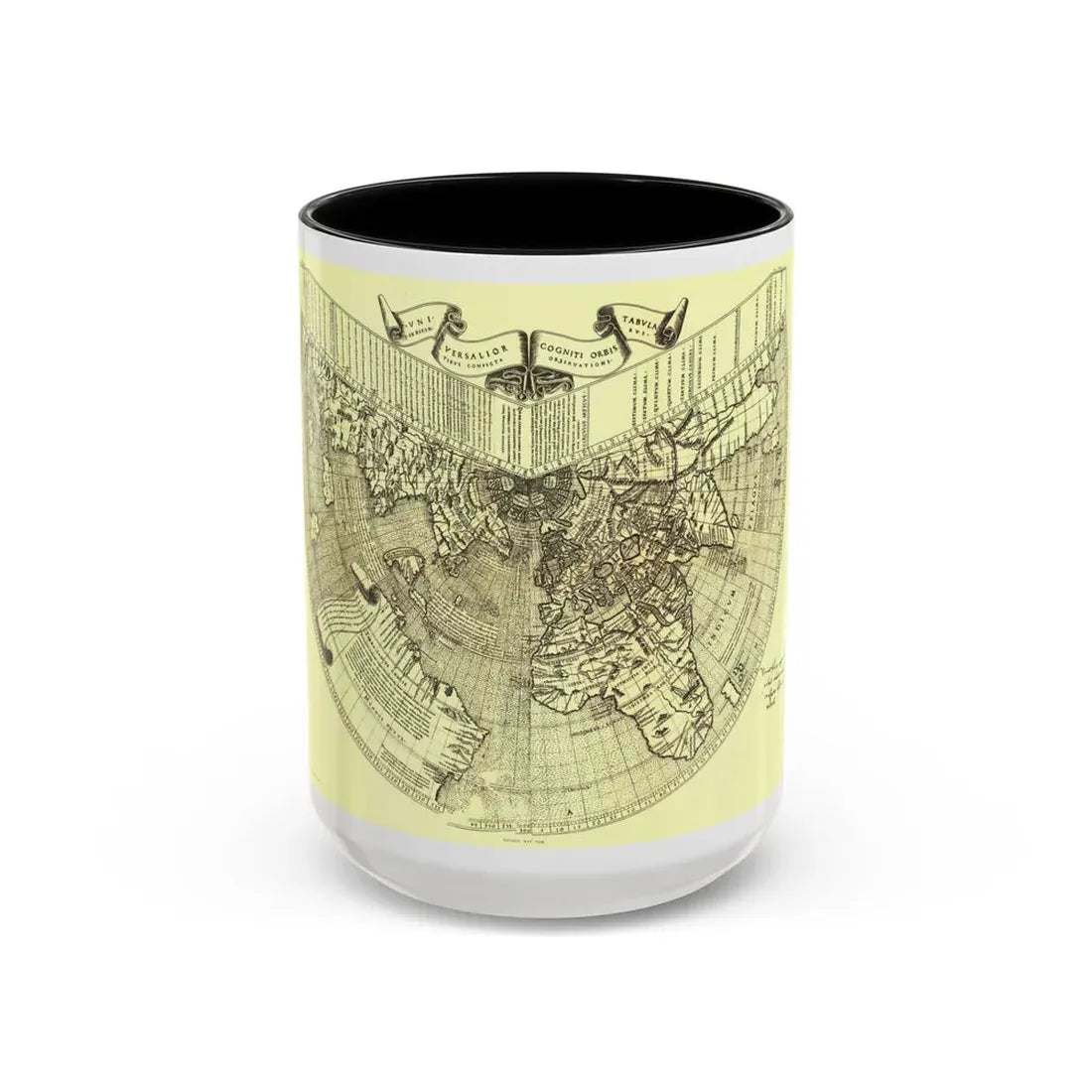 World Map - Ruysch (1508) (Map) Accent Coffee Mug 15oz Black - Go Mug Yourself