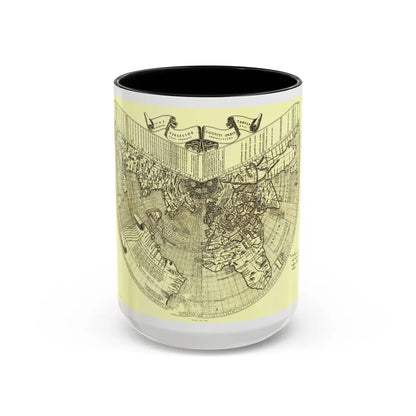 World Map - Ruysch (1508) (Map) Accent Coffee Mug 15oz Black - Go Mug Yourself
