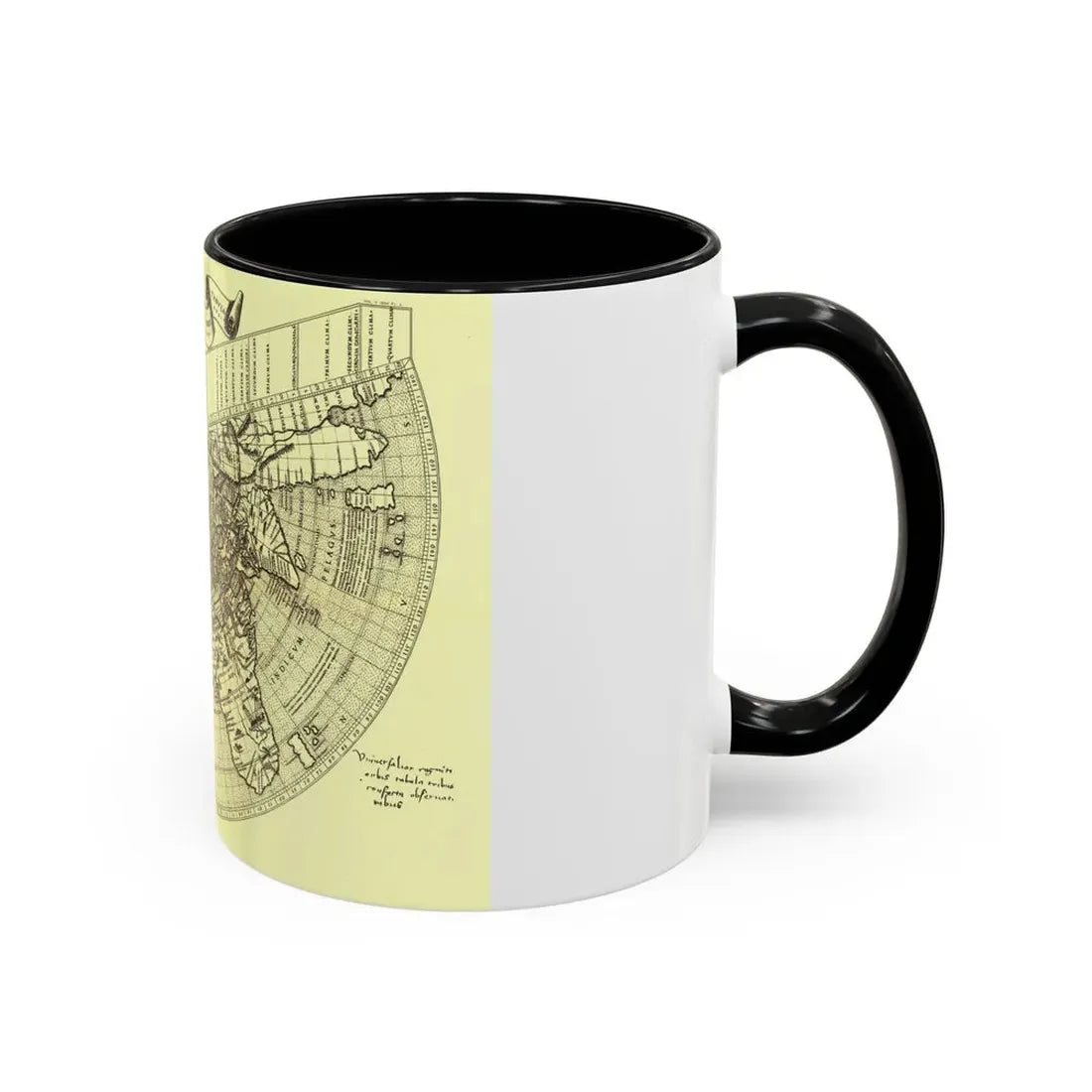 World Map - Ruysch (1508) (Map) Accent Coffee Mug - Go Mug Yourself