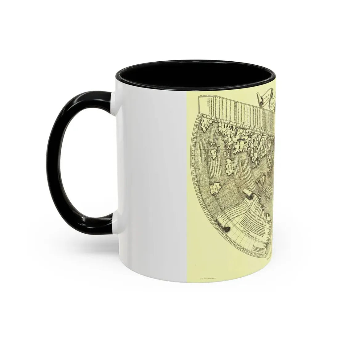 World Map - Ruysch (1508) (Map) Accent Coffee Mug - Go Mug Yourself