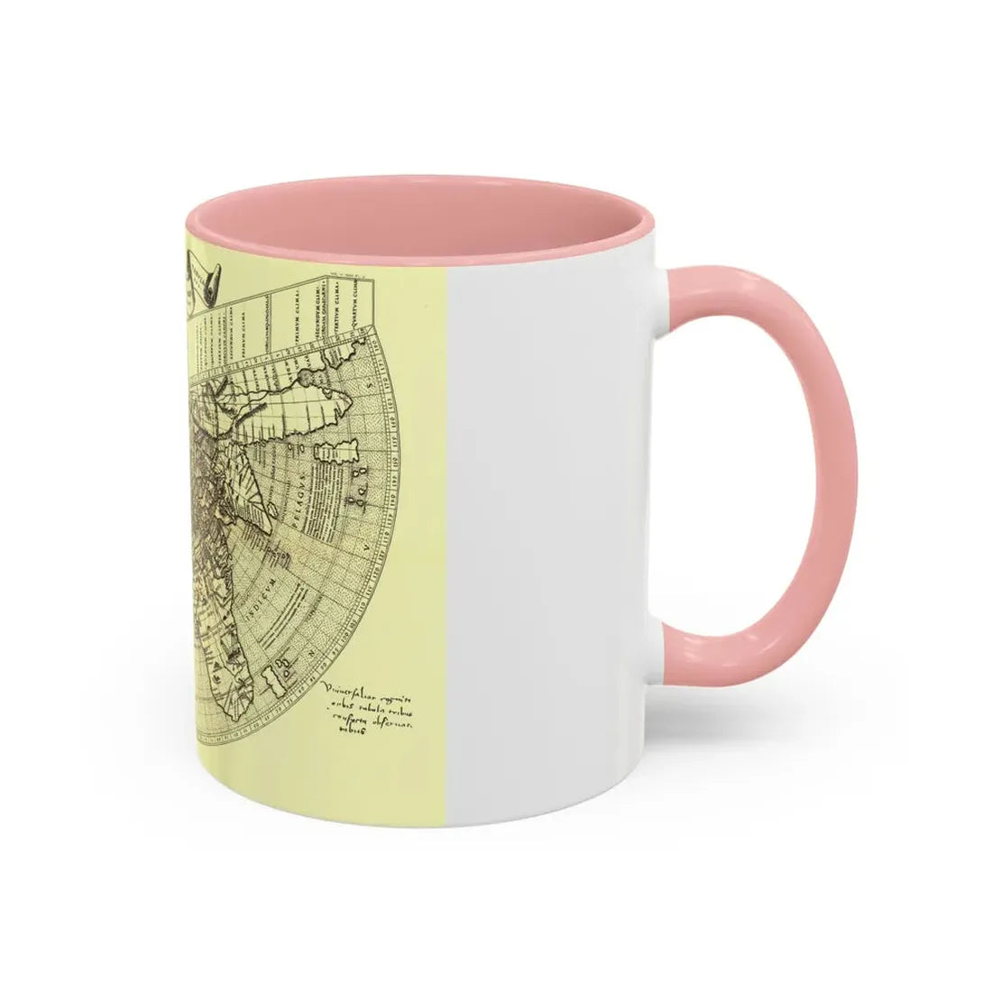 World Map - Ruysch (1508) (Map) Accent Coffee Mug - Go Mug Yourself