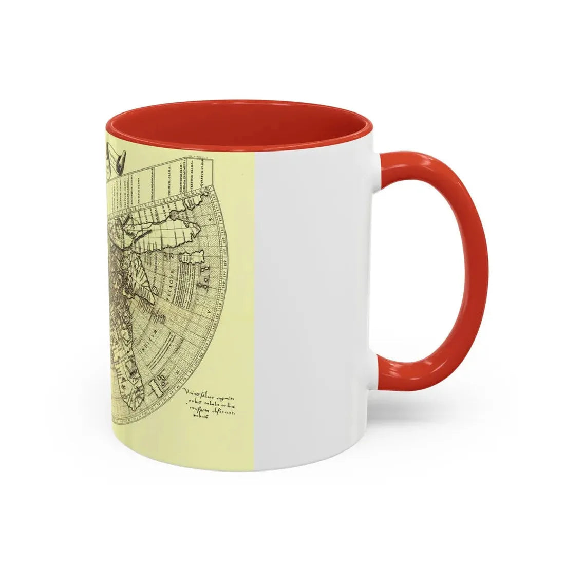 World Map - Ruysch (1508) (Map) Accent Coffee Mug - Go Mug Yourself