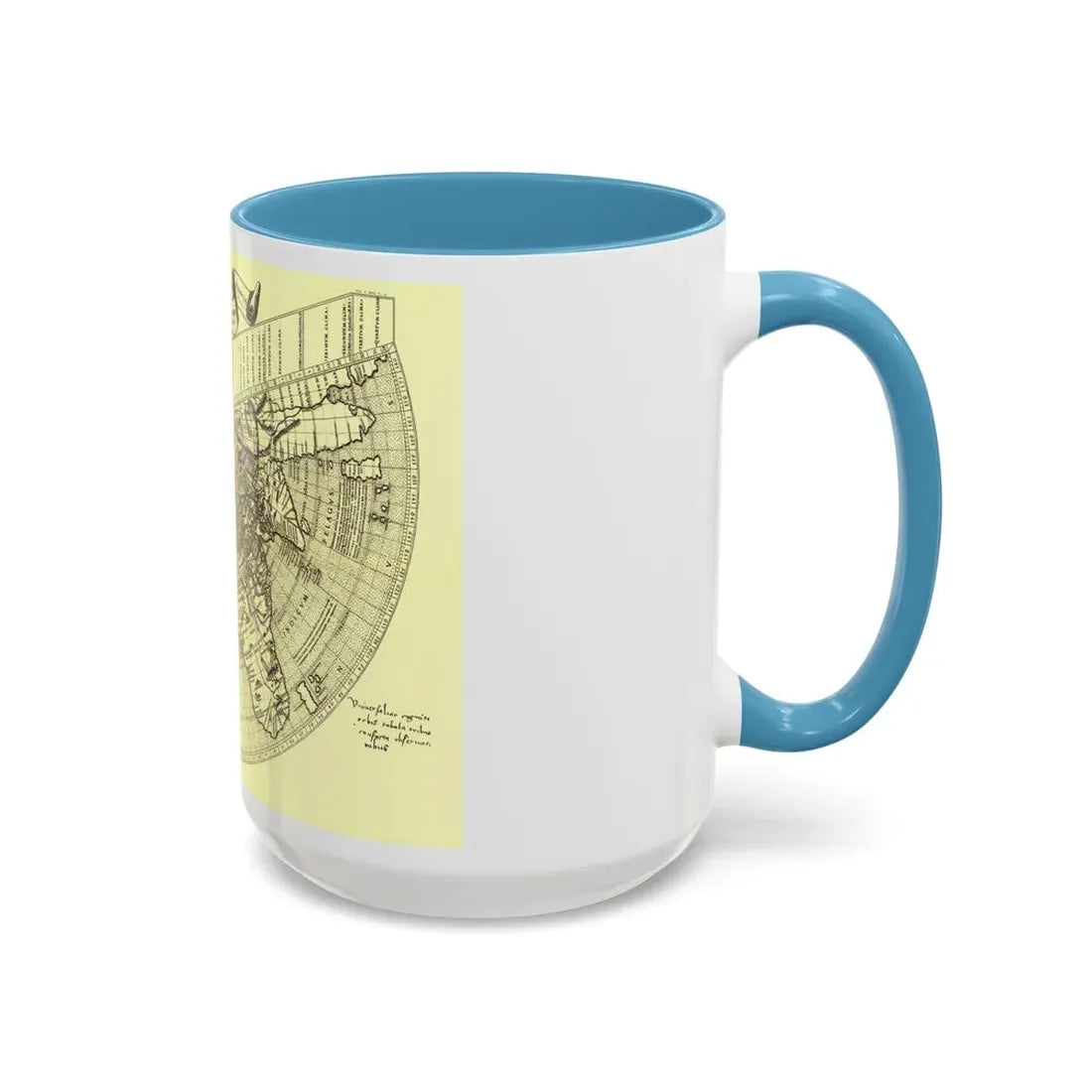 World Map - Ruysch (1508) (Map) Accent Coffee Mug - Go Mug Yourself
