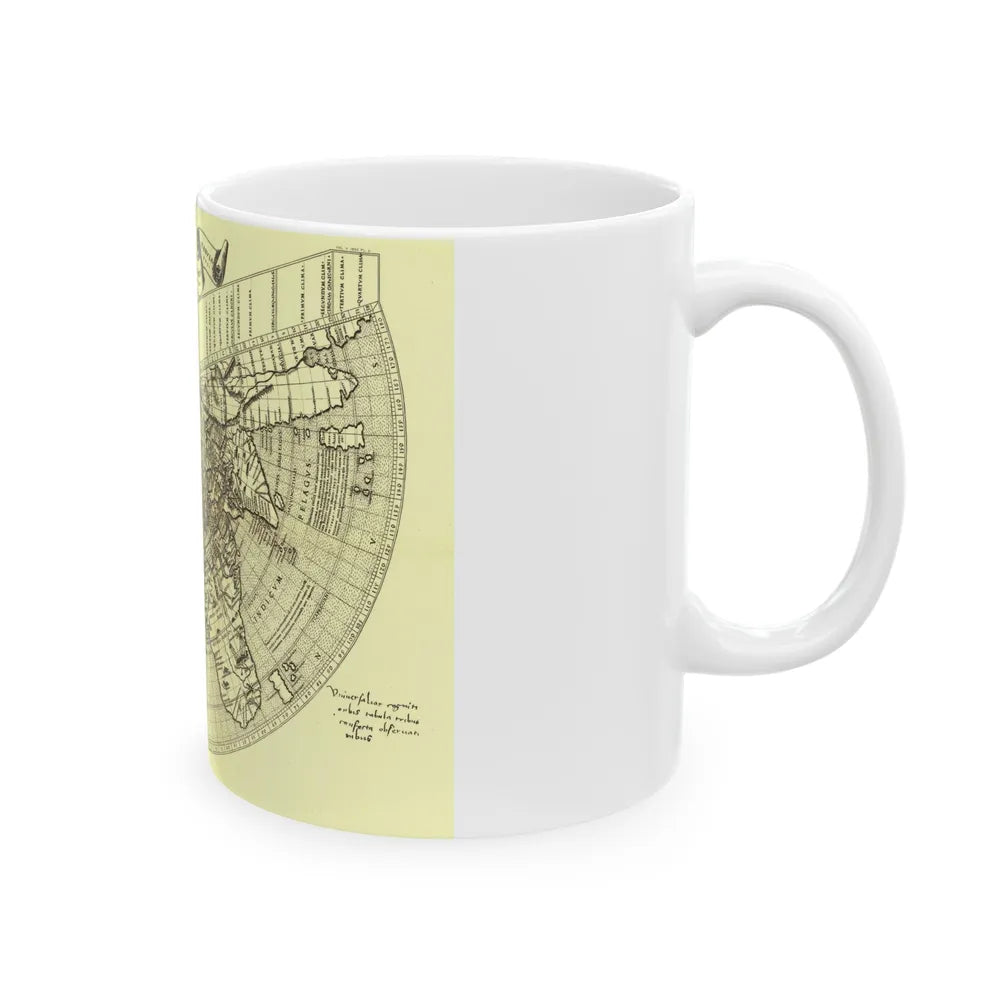 World Map - Ruysch (1508) (Map) White Coffee Mug-Go Mug Yourself