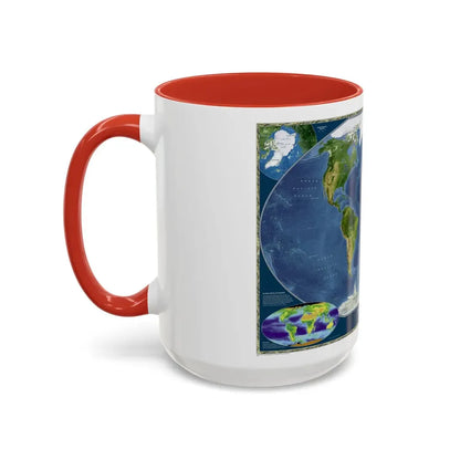 World Map - Satellite (2001) (Map) Accent Coffee Mug - Go Mug Yourself