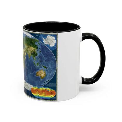 World Map - Satellite (2001) (Map) Accent Coffee Mug - Go Mug Yourself