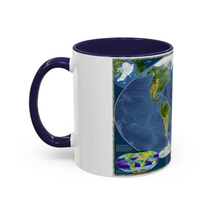 World Map - Satellite (2001) (Map) Accent Coffee Mug - Go Mug Yourself