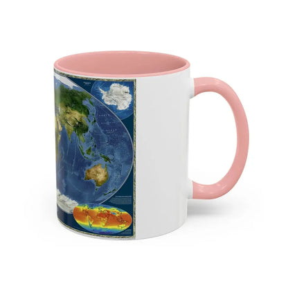 World Map - Satellite (2001) (Map) Accent Coffee Mug - Go Mug Yourself