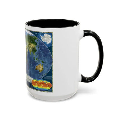 World Map - Satellite (2001) (Map) Accent Coffee Mug - Go Mug Yourself