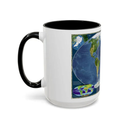 World Map - Satellite (2001) (Map) Accent Coffee Mug - Go Mug Yourself