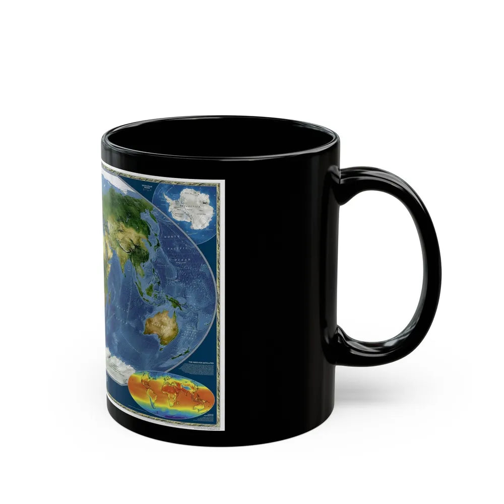 World Map - Satellite (2001) (Map) Black Coffee Mug-Go Mug Yourself