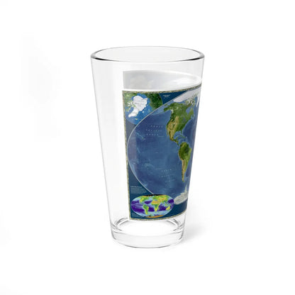 World Map - Satellite (2001) (Map) Pint Glass 16oz-Go Mug Yourself