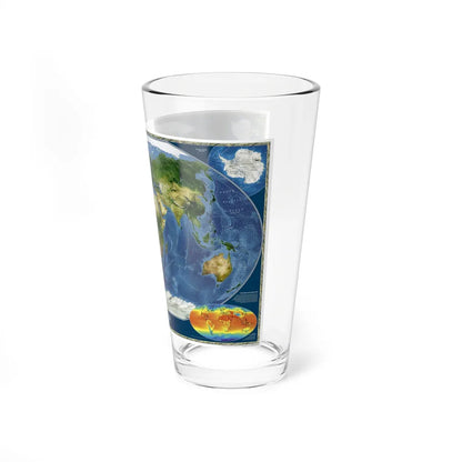 World Map - Satellite (2001) (Map) Pint Glass 16oz-Go Mug Yourself