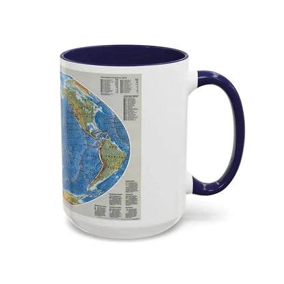 World Map - Tectonic Plates (1999) (Map) Accent Coffee Mug - Go Mug Yourself