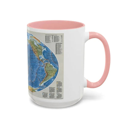 World Map - Tectonic Plates (1999) (Map) Accent Coffee Mug - Go Mug Yourself