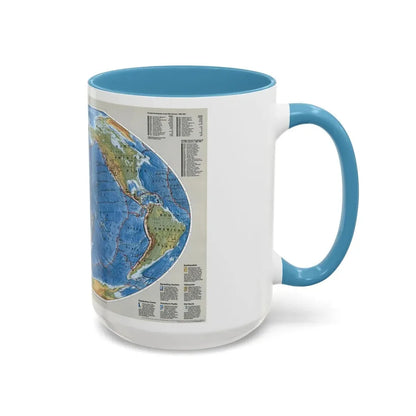 World Map - Tectonic Plates (1999) (Map) Accent Coffee Mug - Go Mug Yourself