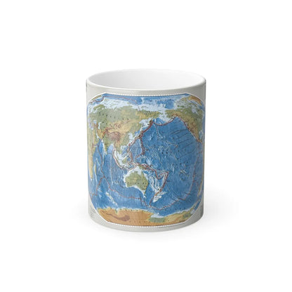 World Map - Tectonic Plates (1999) (Map) Color Changing Mug 11oz-11oz-Go Mug Yourself