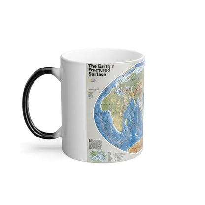 World Map - Tectonic Plates (1999) (Map) Color Changing Mug 11oz-Go Mug Yourself