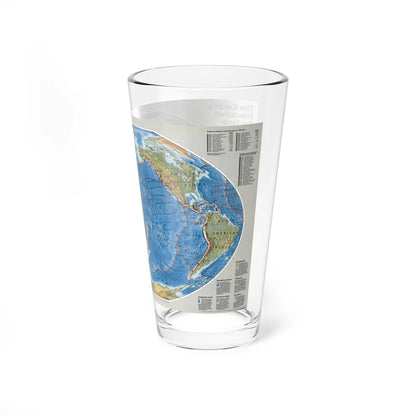 World Map - Tectonic Plates (1999) (Map) Pint Glass 16oz-Go Mug Yourself