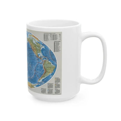 World Map - Tectonic Plates (1999) (Map) White Coffee Mug - Go Mug Yourself