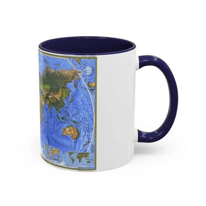World Map - The Physical World (1975) (Map) Accent Coffee Mug - Go Mug Yourself