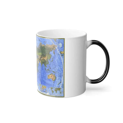World Map - The Physical World (1975) (Map) Color Changing Mug 11oz - Go Mug Yourself