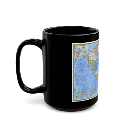 World Map - The Political World (1975) (Map) Black Coffee Mug-Go Mug Yourself