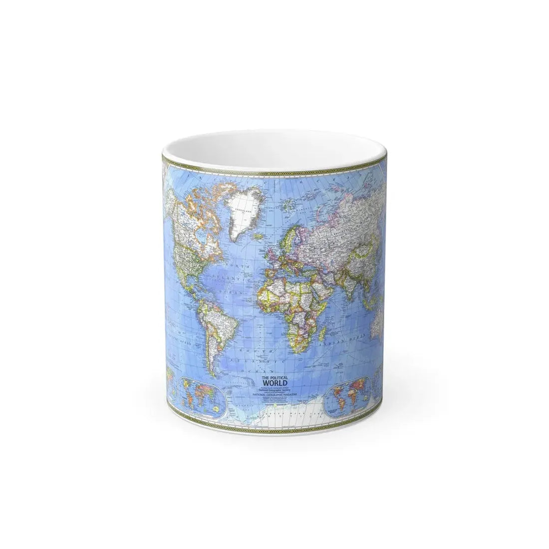 World Map - The Political World (1975) (Map) Color Changing Mug 11oz Default Title - Go Mug Yourself