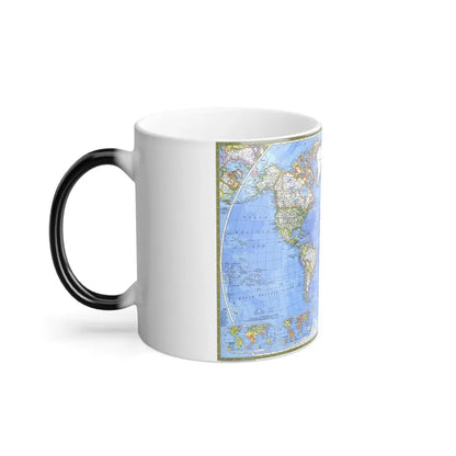 World Map - The Political World (1975) (Map) Color Changing Mug 11oz - Go Mug Yourself