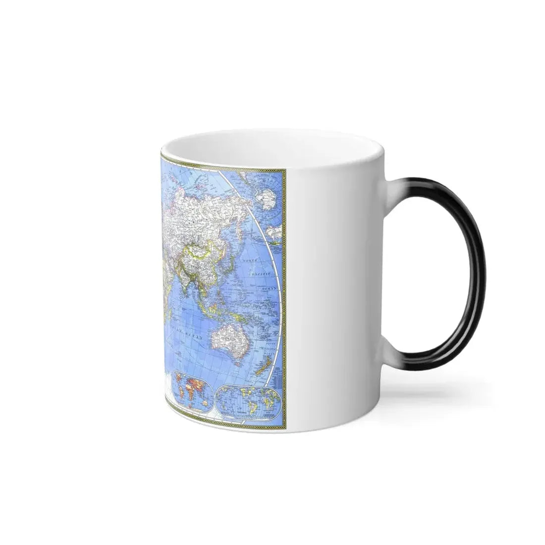 World Map - The Political World (1975) (Map) Color Changing Mug 11oz - Go Mug Yourself