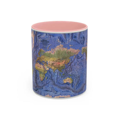 World Ocean Floor (1981) (Map) Accent Coffee Mug 11oz Pink - Go Mug Yourself
