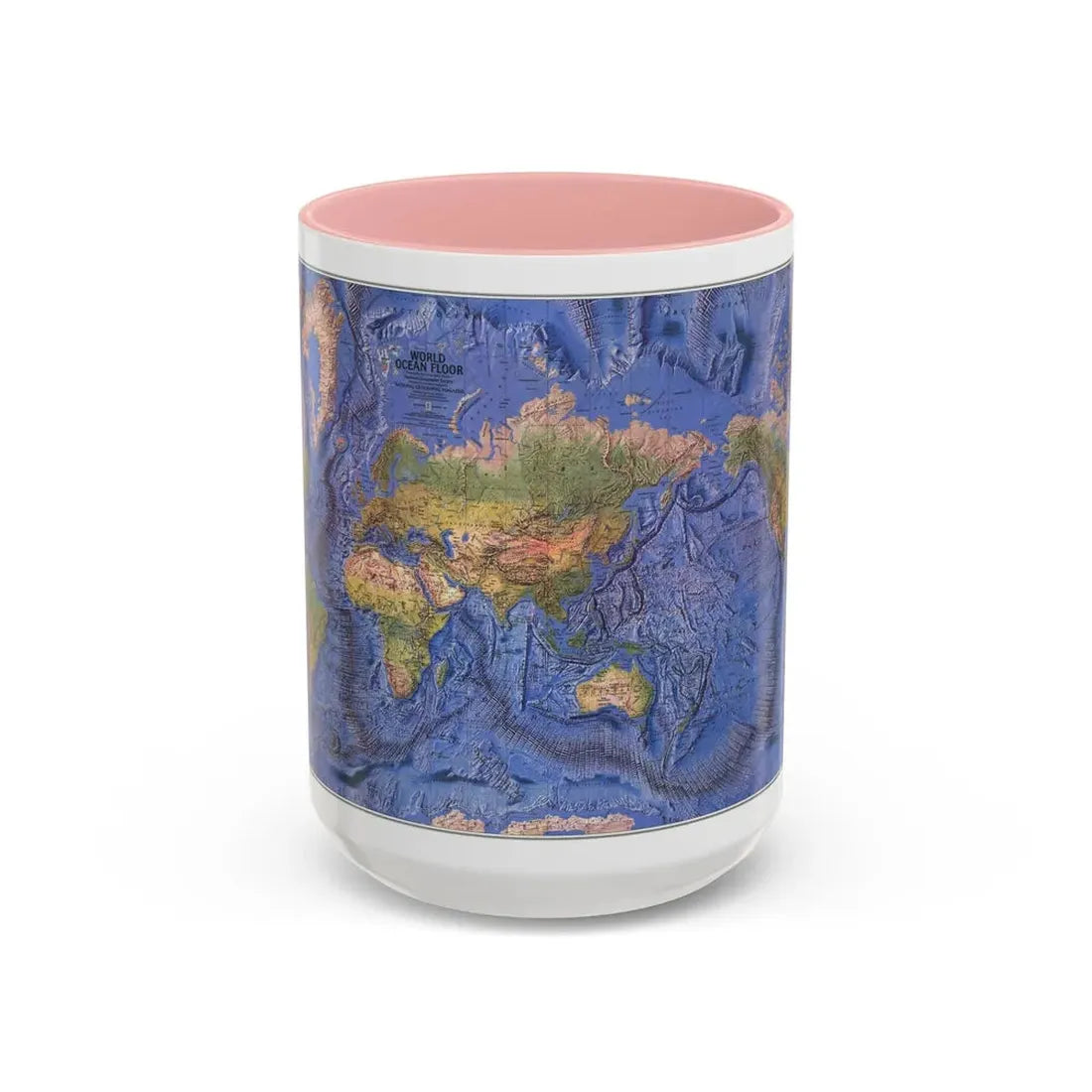 World Ocean Floor (1981) (Map) Accent Coffee Mug 15oz Pink - Go Mug Yourself