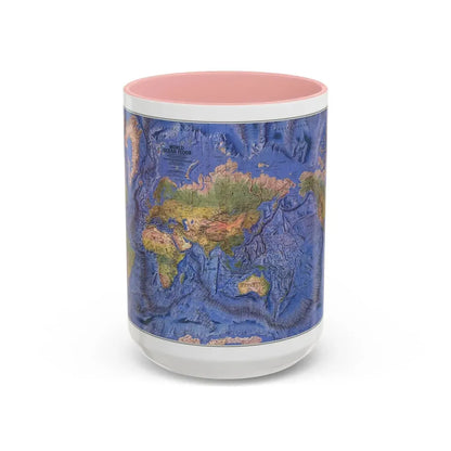World Ocean Floor (1981) (Map) Accent Coffee Mug 15oz Pink - Go Mug Yourself