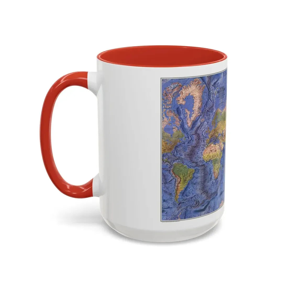 World Ocean Floor (1981) (Map) Accent Coffee Mug - Go Mug Yourself