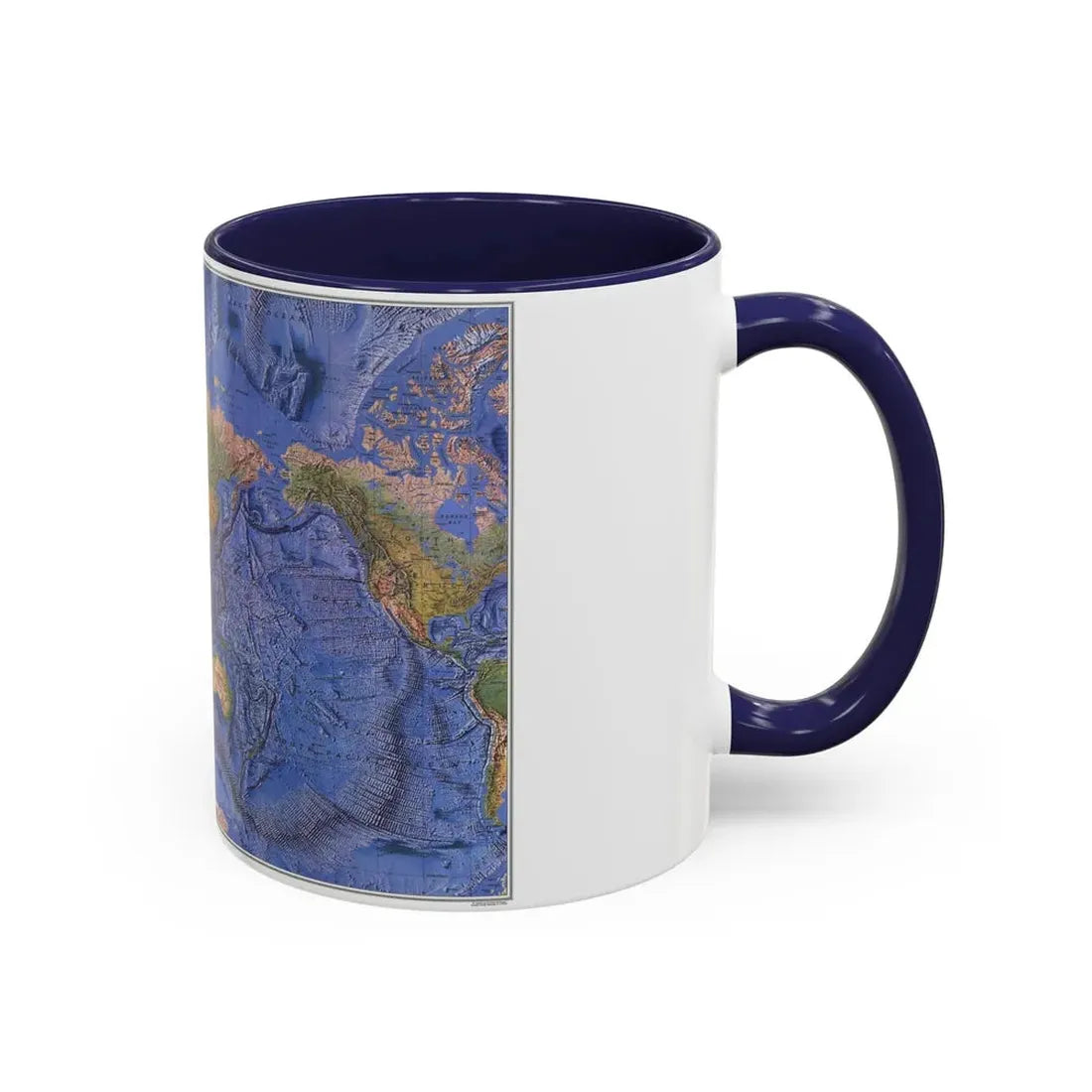 World Ocean Floor (1981) (Map) Accent Coffee Mug - Go Mug Yourself