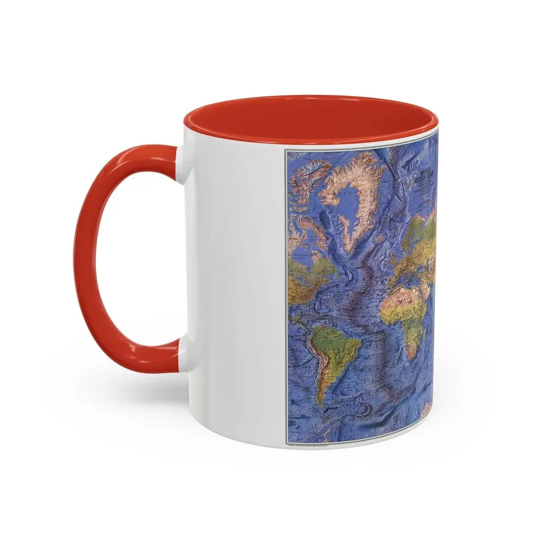 World Ocean Floor (1981) (Map) Accent Coffee Mug - Go Mug Yourself