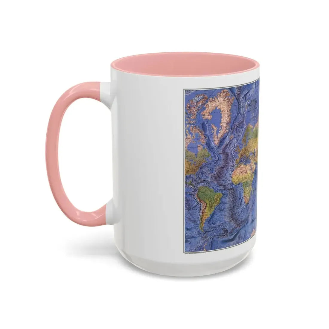 World Ocean Floor (1981) (Map) Accent Coffee Mug - Go Mug Yourself