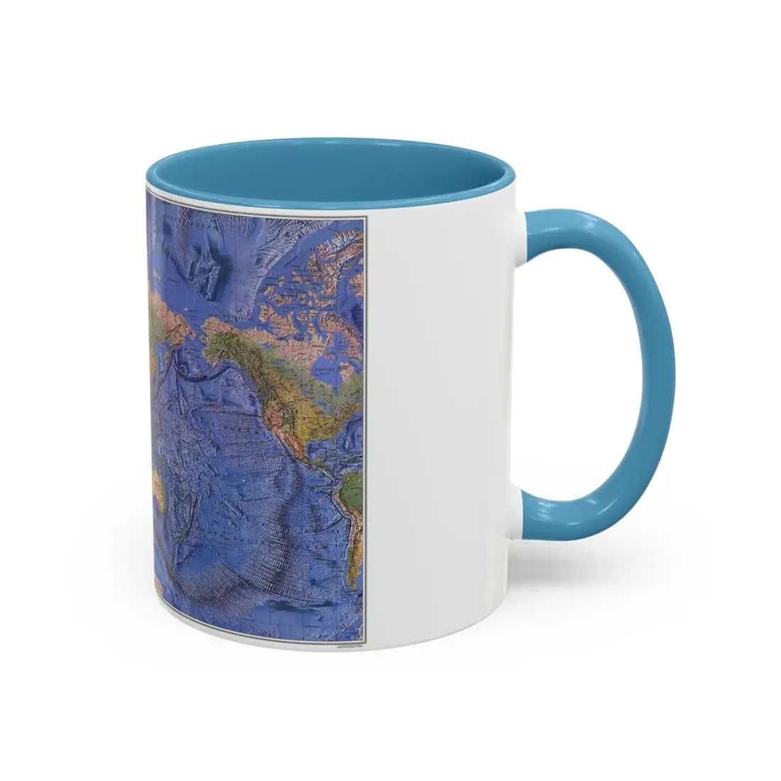 World Ocean Floor (1981) (Map) Accent Coffee Mug - Go Mug Yourself