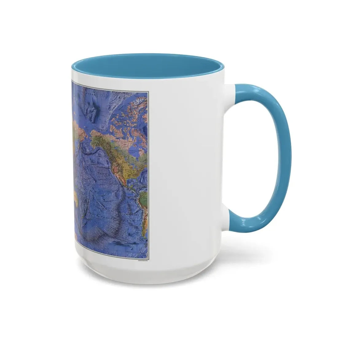 World Ocean Floor (1981) (Map) Accent Coffee Mug - Go Mug Yourself