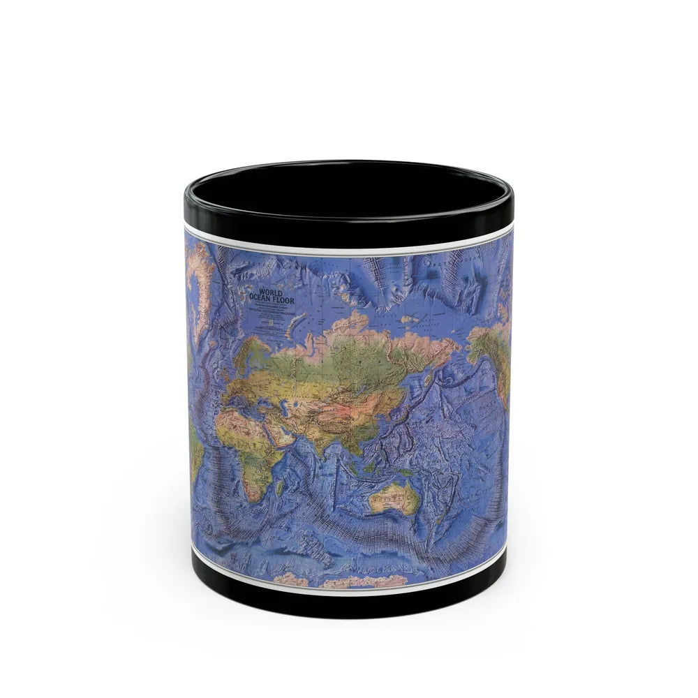 World Ocean Floor (1981) (Map) Black Coffee Mug-11oz-Go Mug Yourself