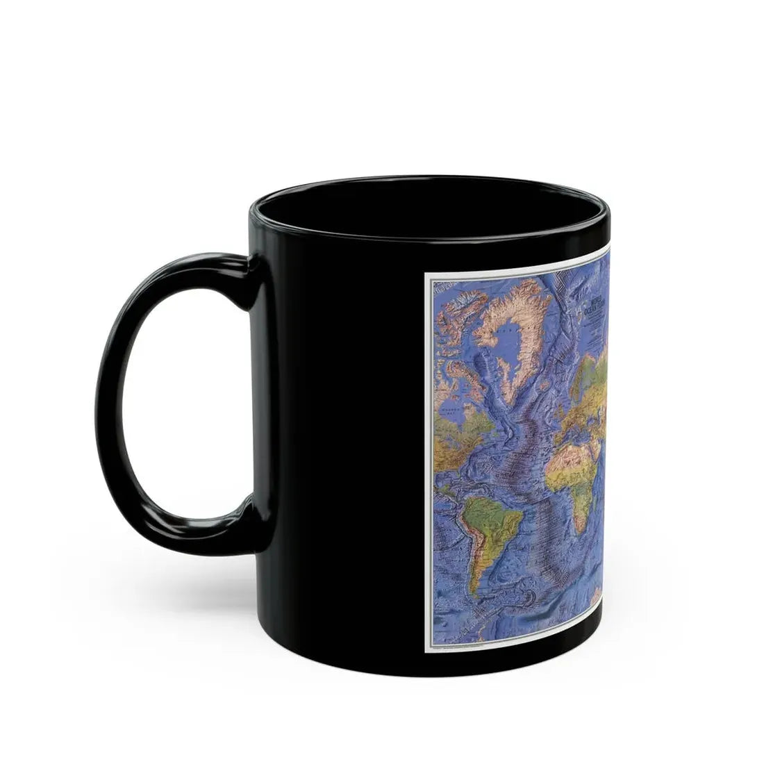 World Ocean Floor (1981) (Map) Black Coffee Mug - Go Mug Yourself