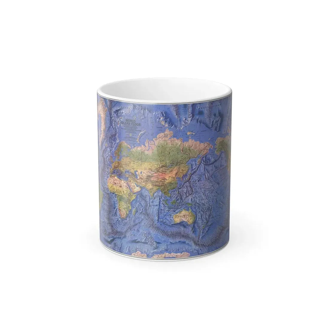 World Ocean Floor (1981) (Map) Color Changing Mug 11oz Default Title 11oz - Go Mug Yourself